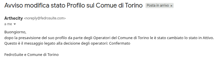 mail approazione profilo