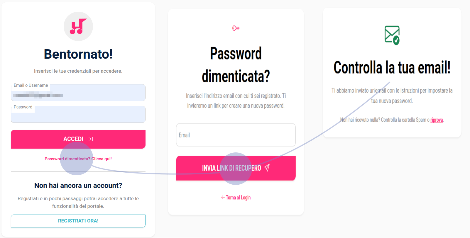 Recuper password