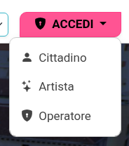 Menu ACCEDI Home page