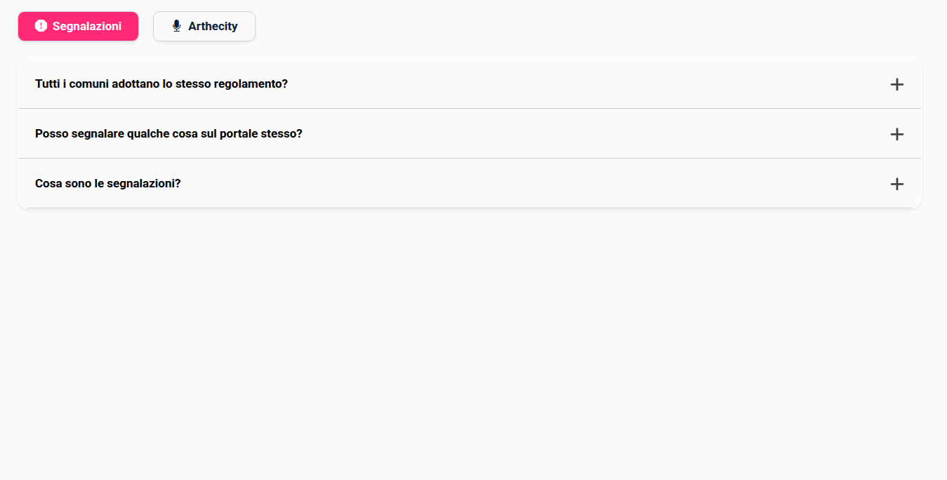 Faq Segnalazioni