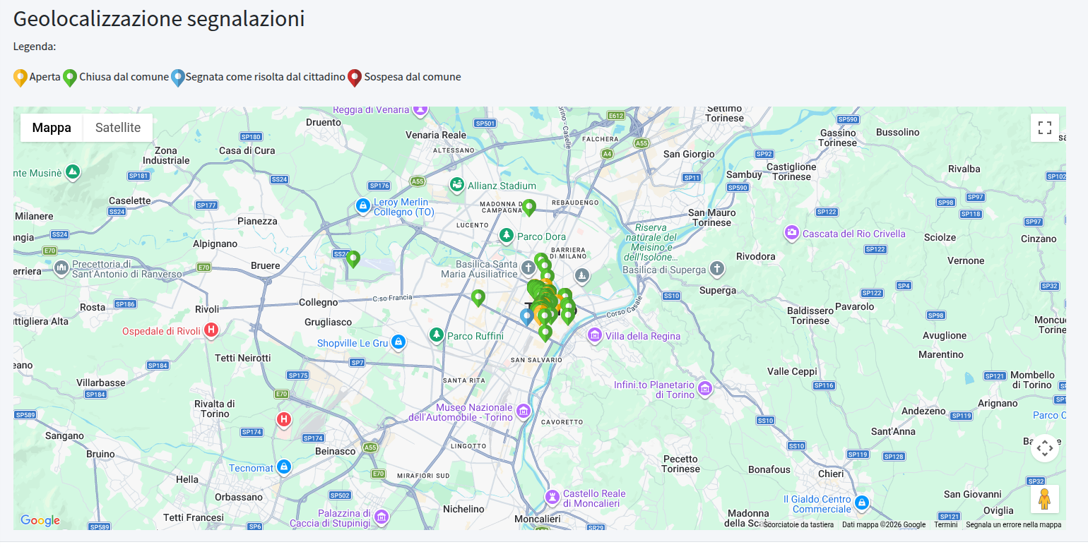 mappa segnalazioni