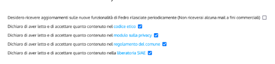 Informativa privacy profilo artisti