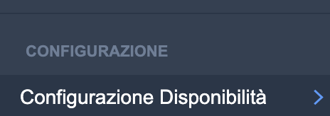 screenshot bottone configurazione disponibilità