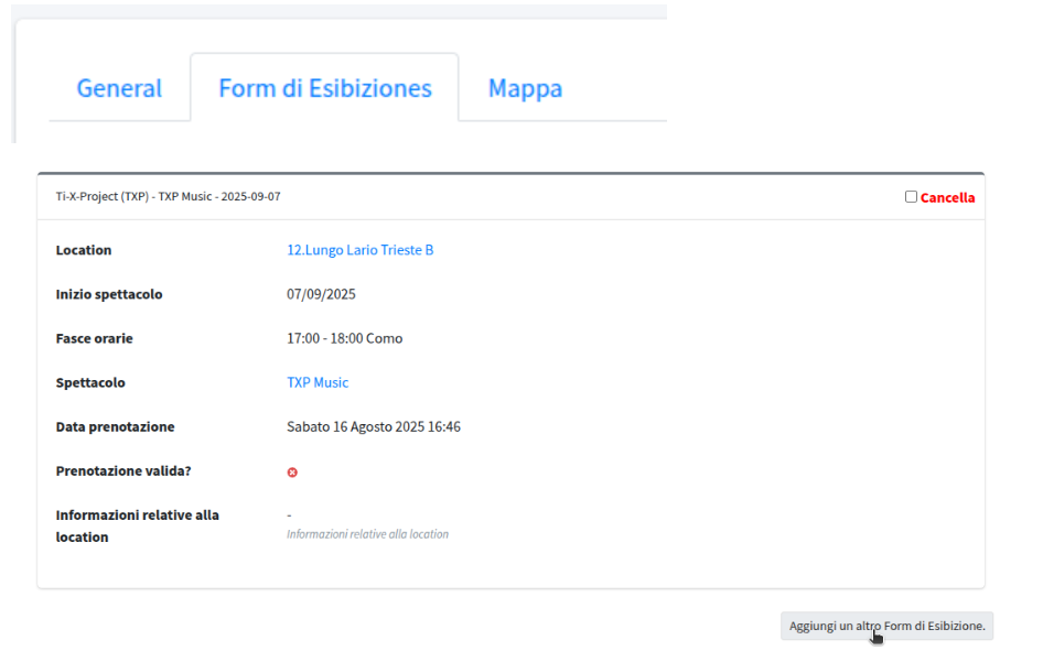 Form esibizioni
