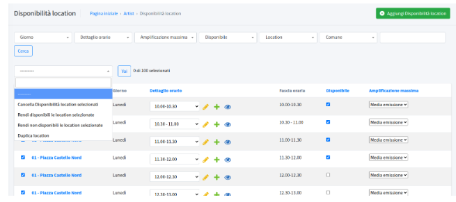 screenshot  processo di selezione di massa