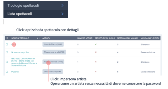 screenshot bottone dettagli spettacolo