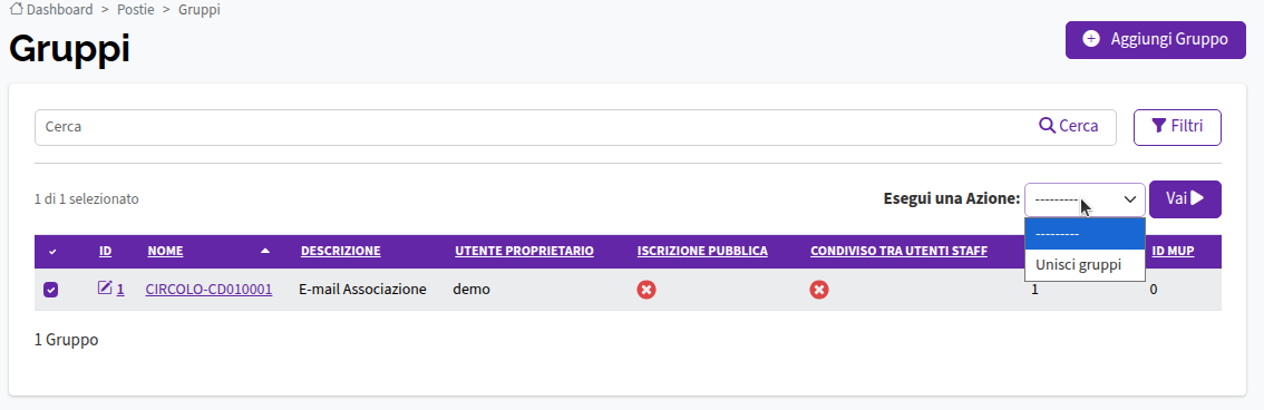 Comunicazione - Azioni gruppi