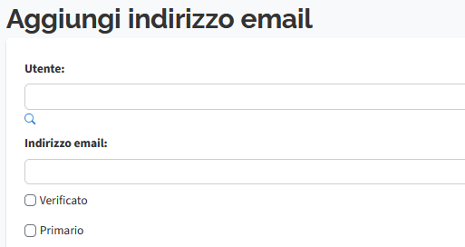 Profili - E-mail (aggiungi)