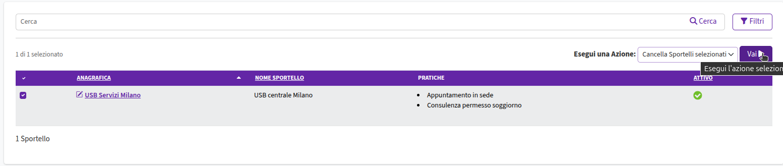 eliminazione sportelli