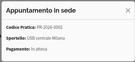 Dettagli prenotazione