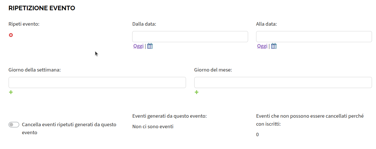 Ripeti evento