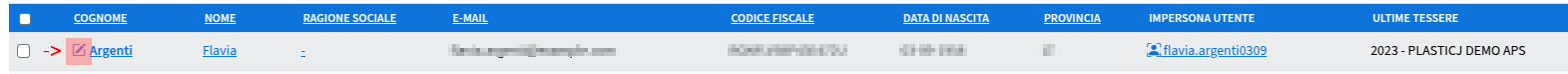 Tesseramenti Soci (icona modifica socio)