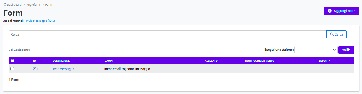 Lista Form Angieform