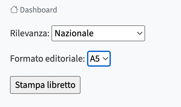 Stampa libretto convenzioni