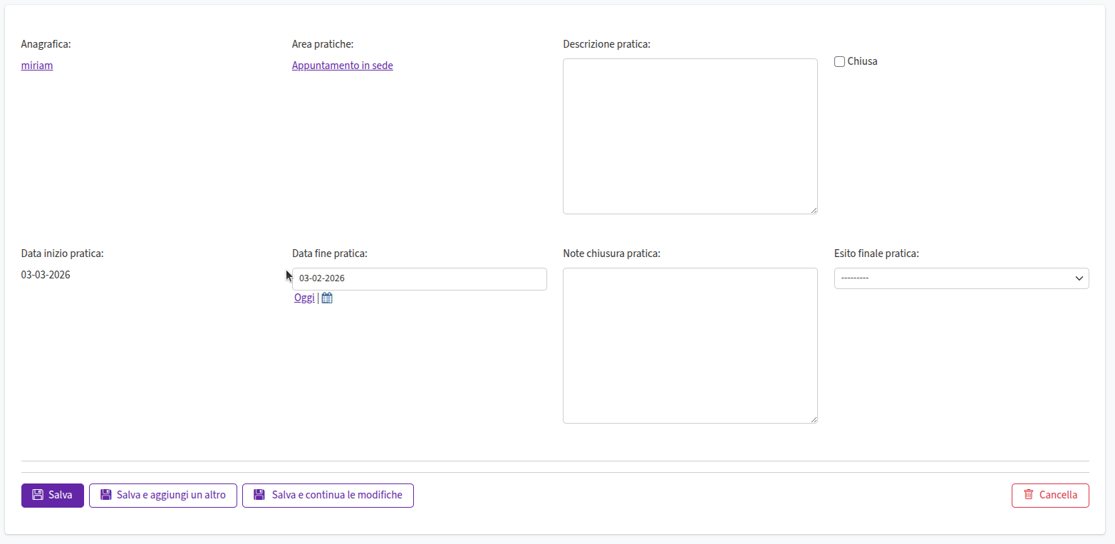 modifica prenotazione