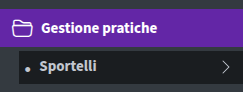 menù laterale gestione pratiche