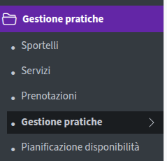 Barra laterale pratiche