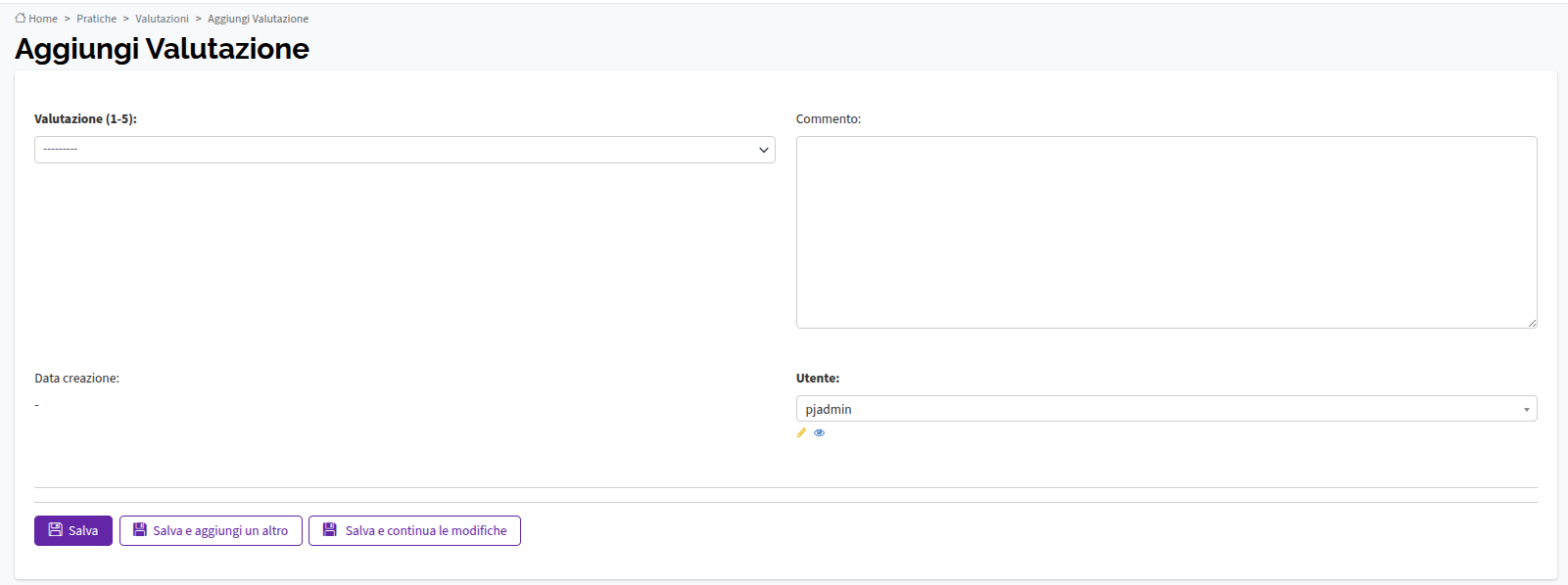 Creazione visualizzazione