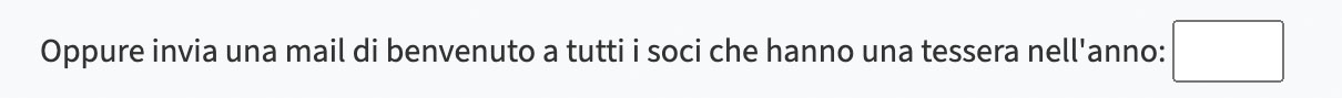 Invia mail a tutti i soci registrati in un determinato anno