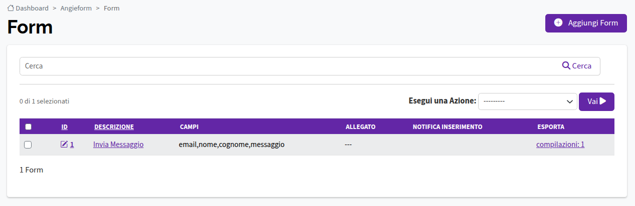 Lista Form Angieform