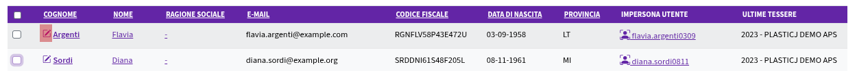 Modifica Soci