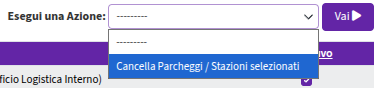 esegui azione parcheggi
