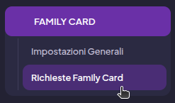 Family Card Menu Laterale