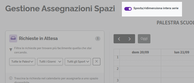 spostare serie assegnazione